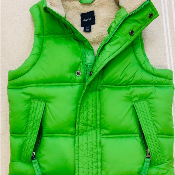 Boys (unisex) xs (4-5) gap lime bright green vest, worn only a couple times - Picture 2 of 6